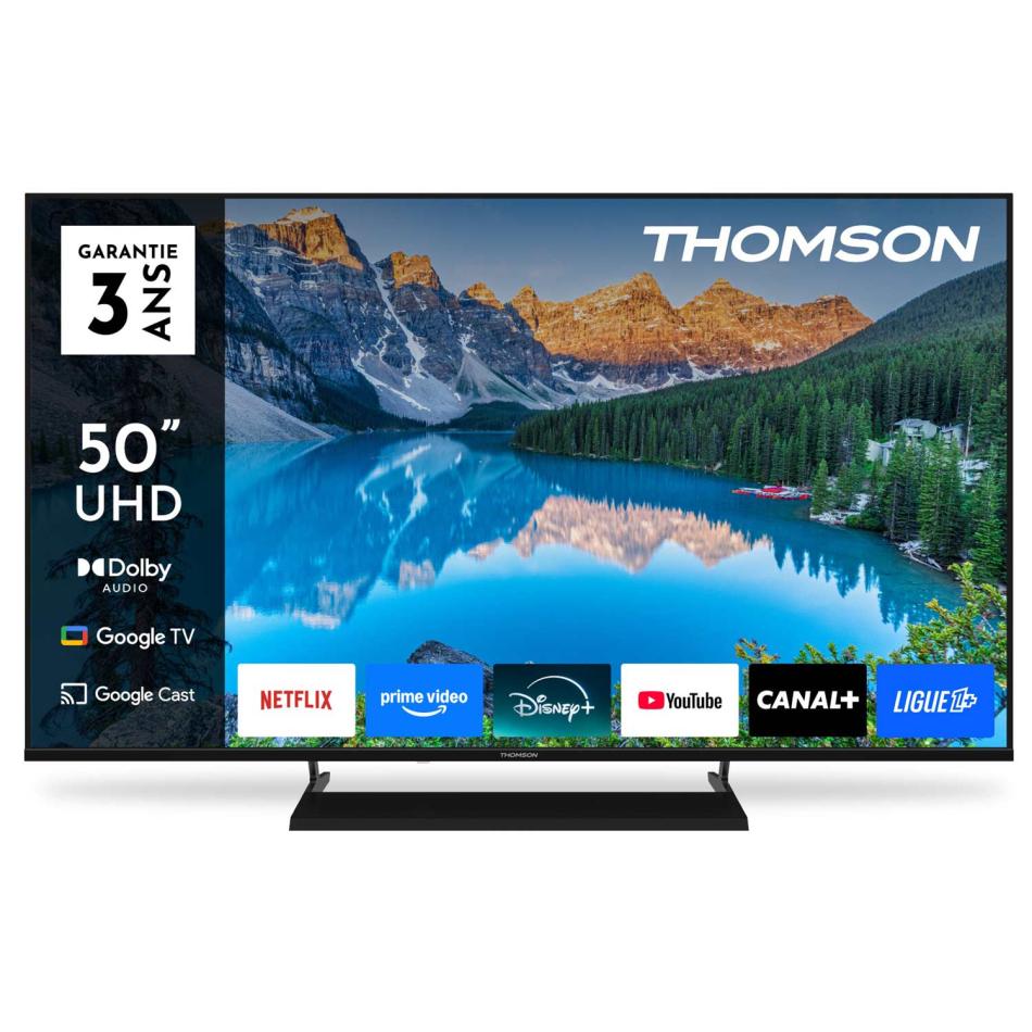 Thomson 50UG5X15 TV LED 50 126 cm 4K UHD 3840x2160 Google TV 3xHDMI 2.1 WiFi - vue 2