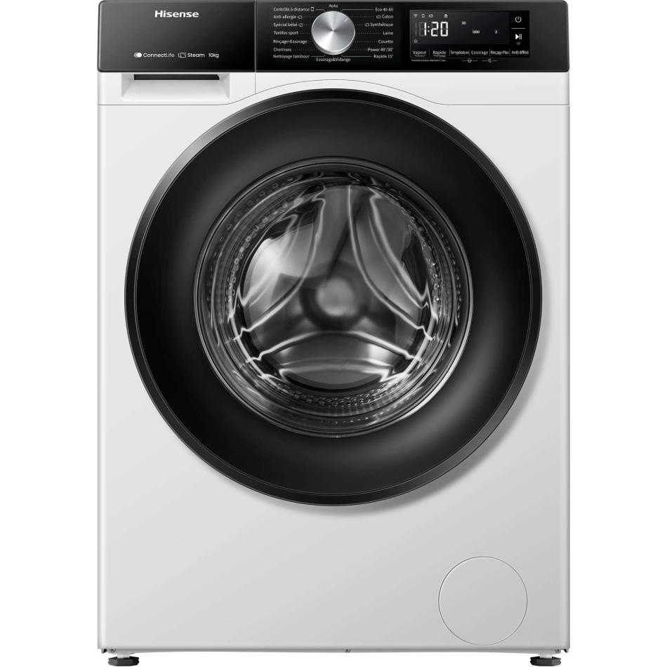 Machine à laver Hisense WF3S1043BW3 105 kg Wi Fi Vapeur 999% Classe A - vue 2