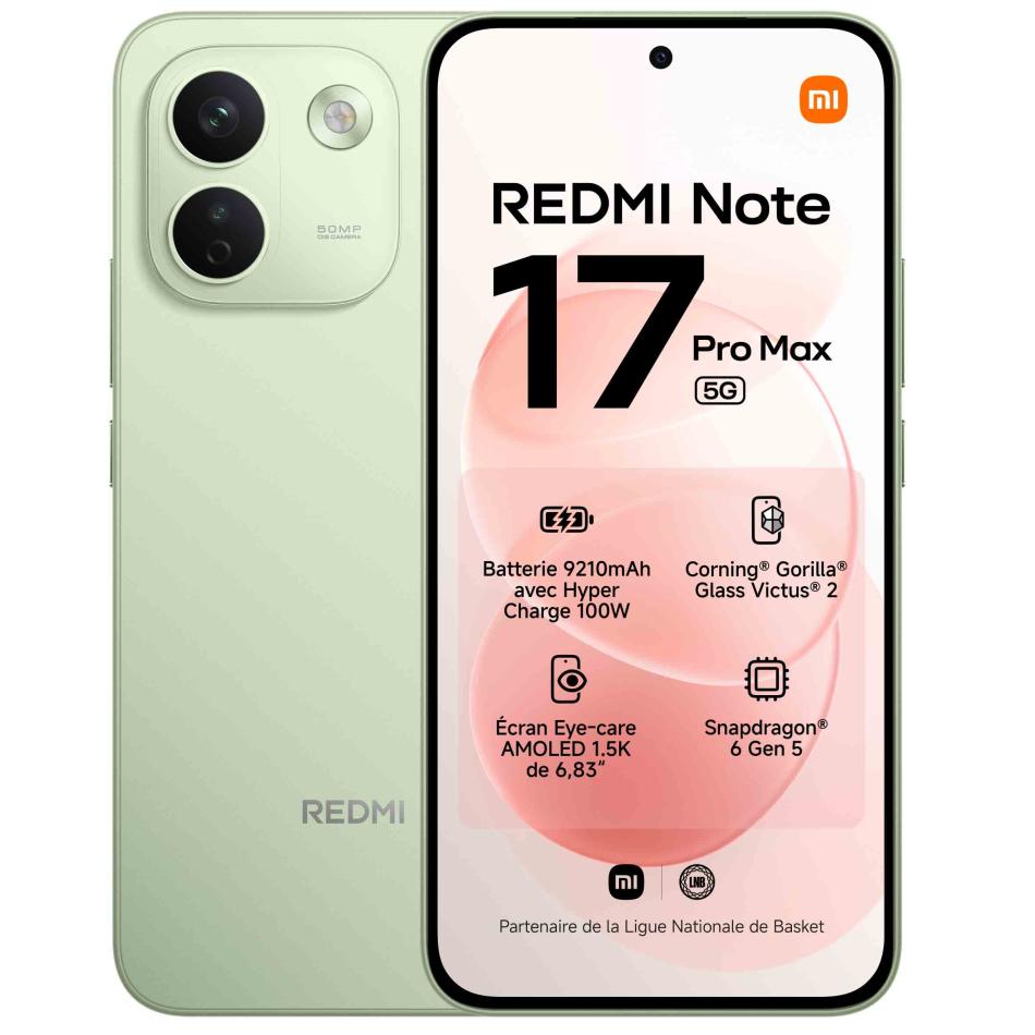 Smartphone XIAOMI Redmi Note 17 Pro Max 5G 8 Go RAM ROM - vue 10