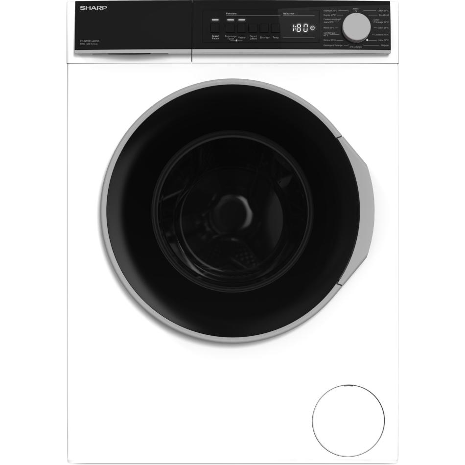Lave linge frontal 8kg Sharp ES NFB814AWNA - vue 3