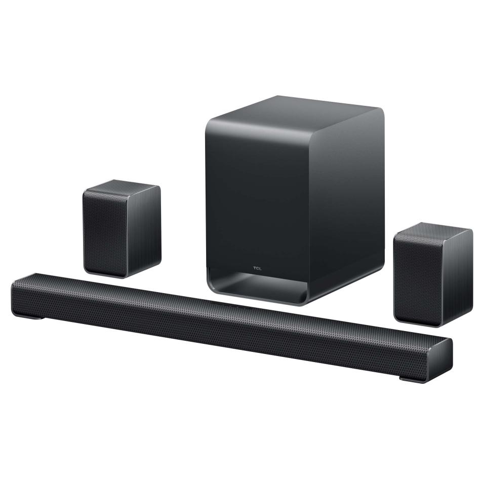 Barre de son TCL S65K Dolby Atmos 5.1 Caisson de basses sans fil Enceintes arrières surround - vue 6
