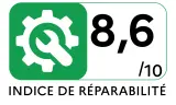 Lave-vaisselle tout intégré 60 cm CANDY CIP3E7LOW - Indice de réparabilité